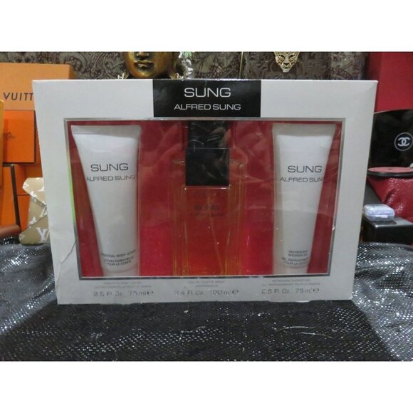 SUNG BY ALFRED SUNG FLORAL SET EDT JASMINE LILY ORCHID CARNATION  AMBER ROSE - Picture 1 of 5